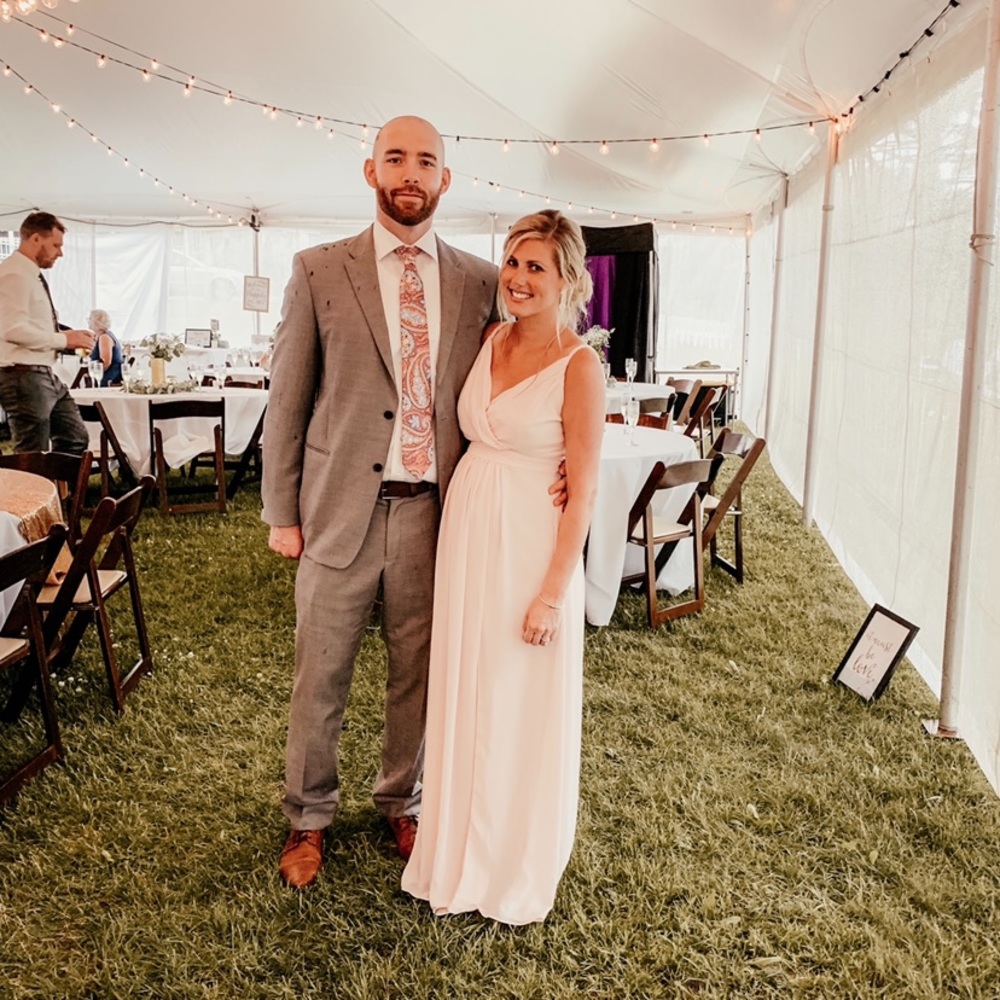 Petal pink Bill Levkoff dress